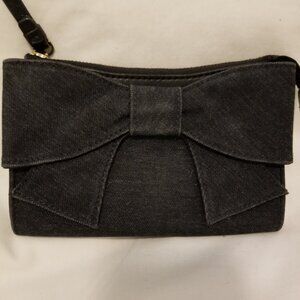 Kate Spade Denim Bow Wristlet Wallet